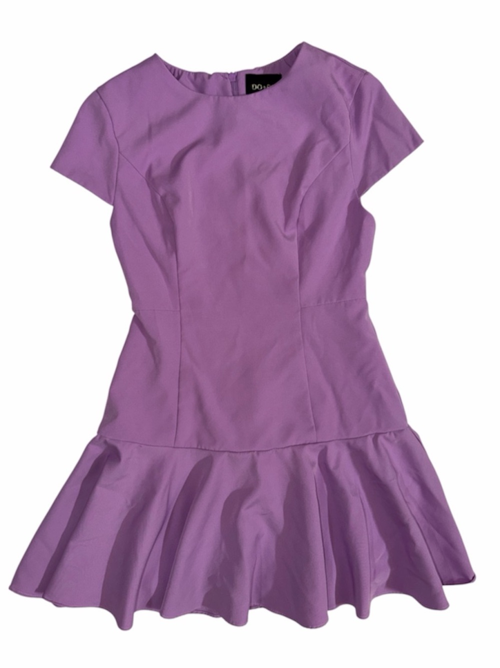 EUC DO+BE Lavender purple drop waist Flounce-Hem Dress S